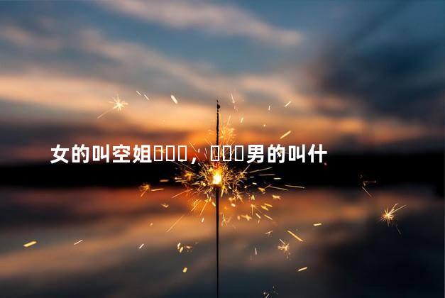 女的叫空姐，男的叫什么
